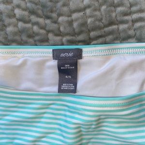 Aerie size XL teal and white striped cheeky bikini bottom